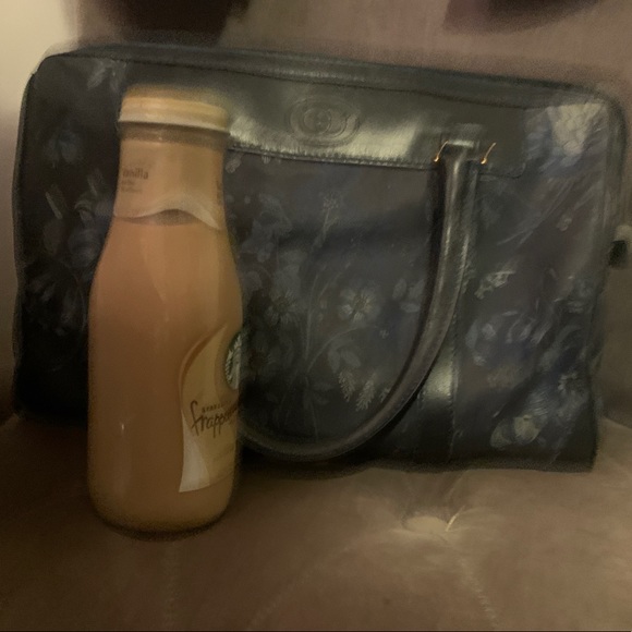 GUCCI Vintage Boston Bag Blue Flora Japan - Picture 3 of 5